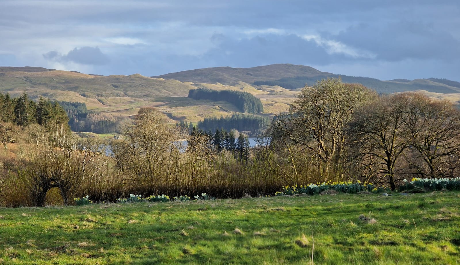 Rolling Argyll hills and loch view from Inverliever